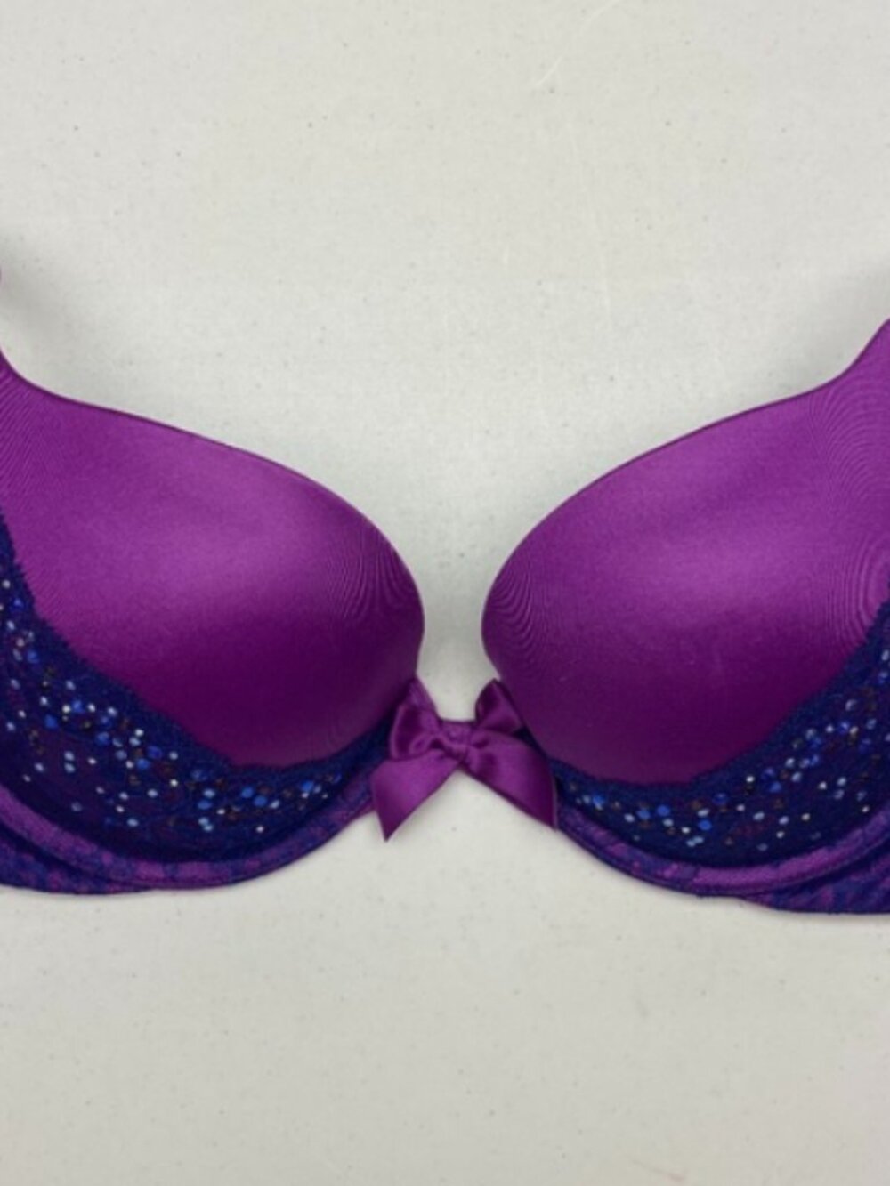 VS PURPL/NAVY "Very Sexy" Pushup Plunge, 34C. *P1026